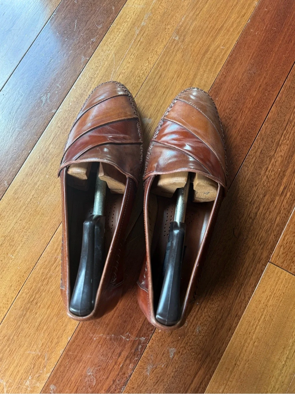 Men’s Vintage Georgio Brutini Brown Leather Slip-On Loafers